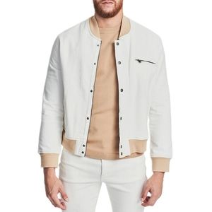 SER.O.YA | Zach White Cream Snap Front Bomber Jacket XL NWT